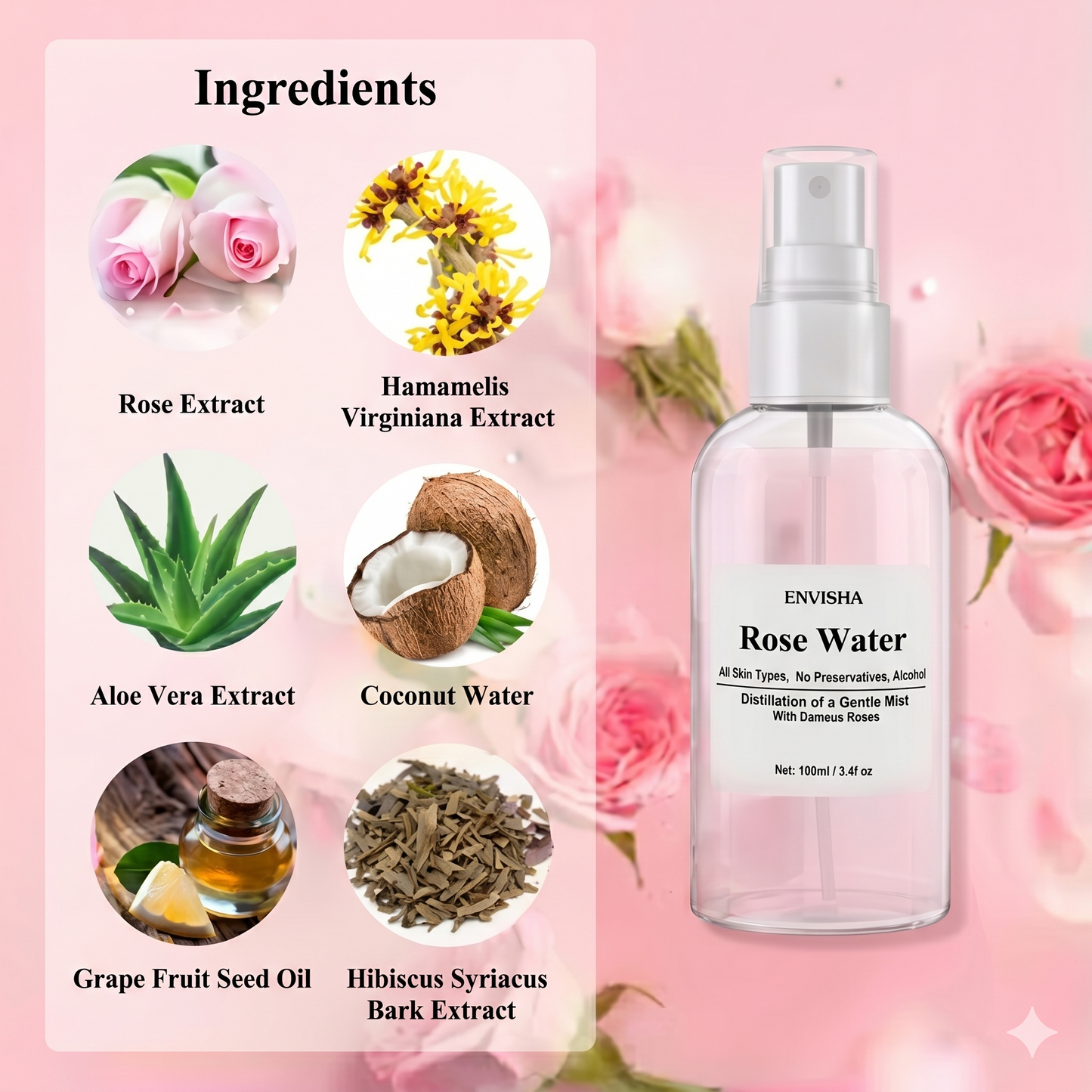 Rose Water Face Facial Toner