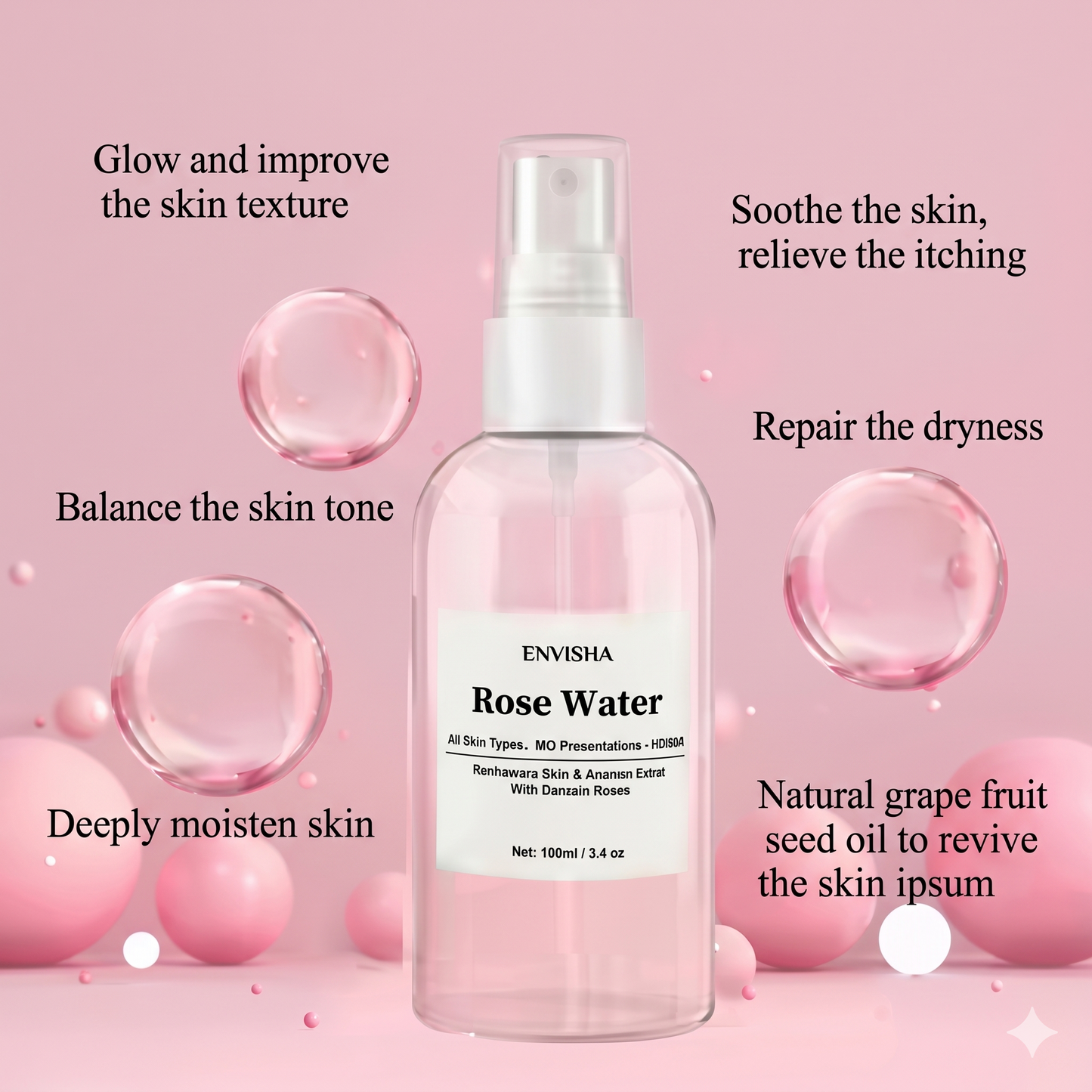 Rose Water Face Facial Toner
